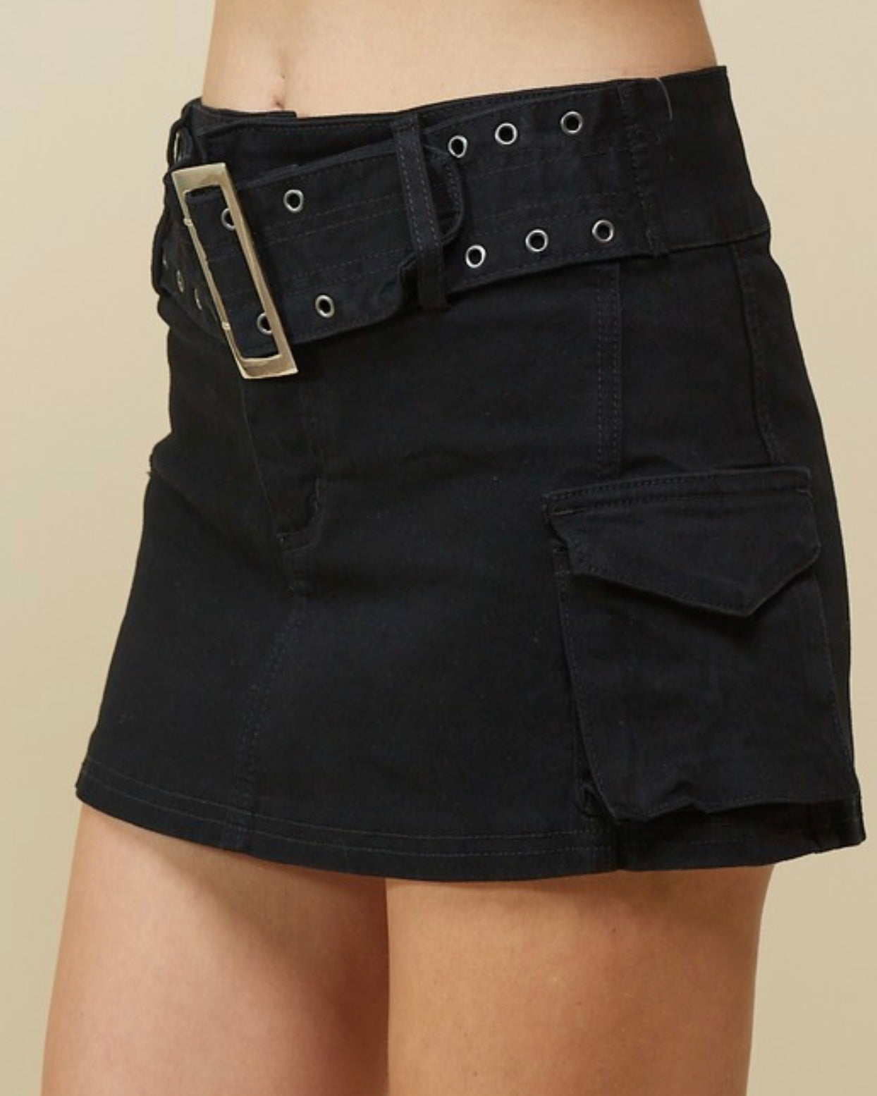 Be About It Cargo Mini Skirt