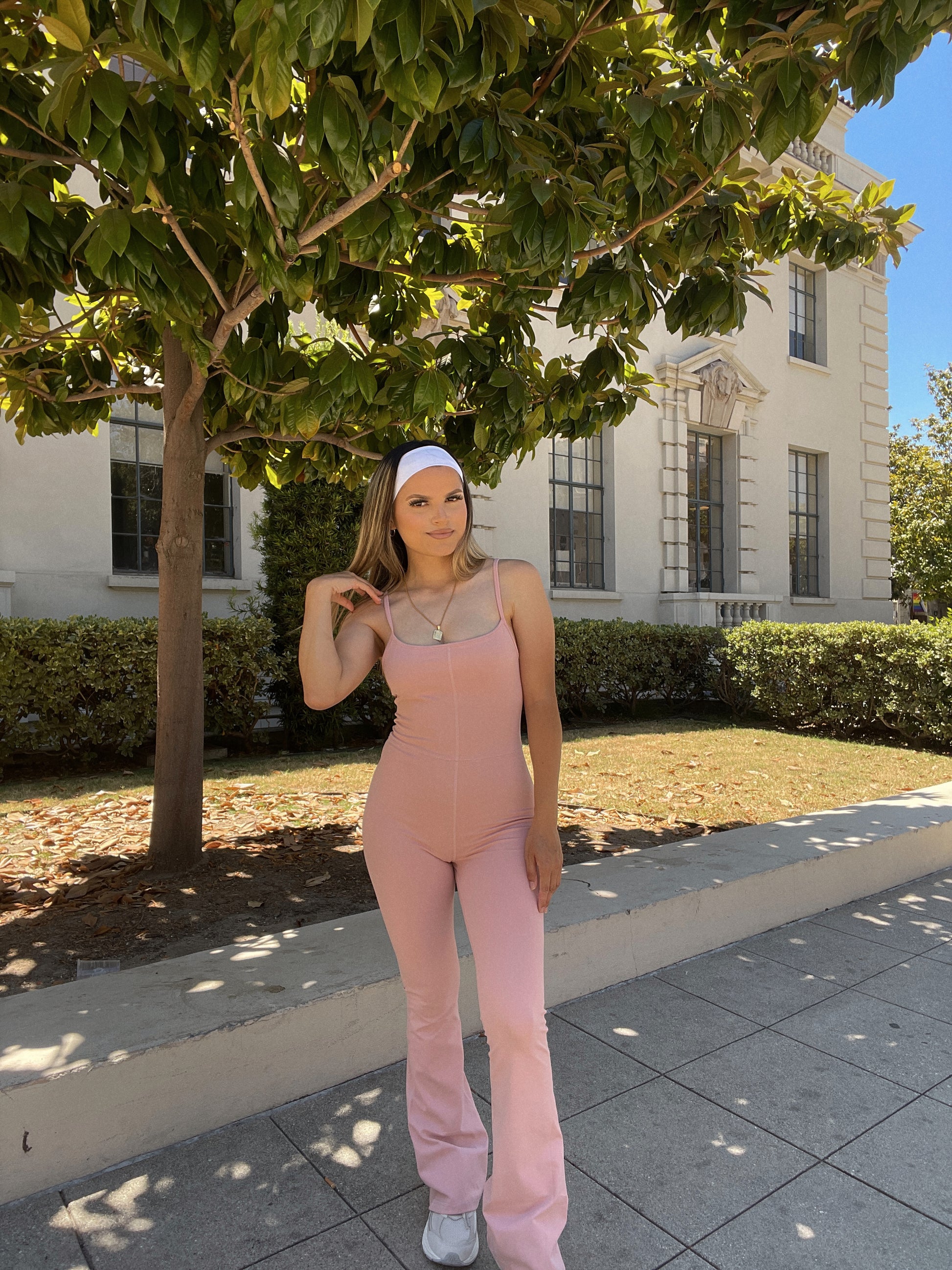 Quick Fit Flared Jumpsuit (Pink) – Aldrez